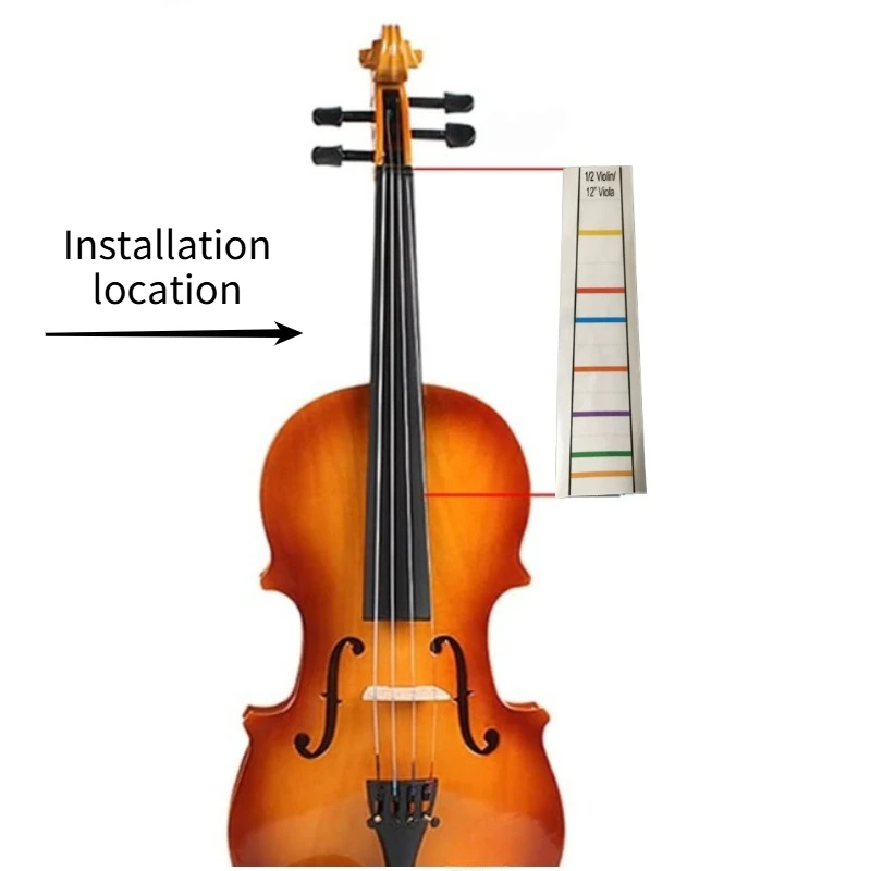 3pcs Full Size 4/4 3/4 1/2 1/4 1/8 Violin Position Marker Decal Fingerboard Fret Guide Label Finger Violin Sticker Accessories