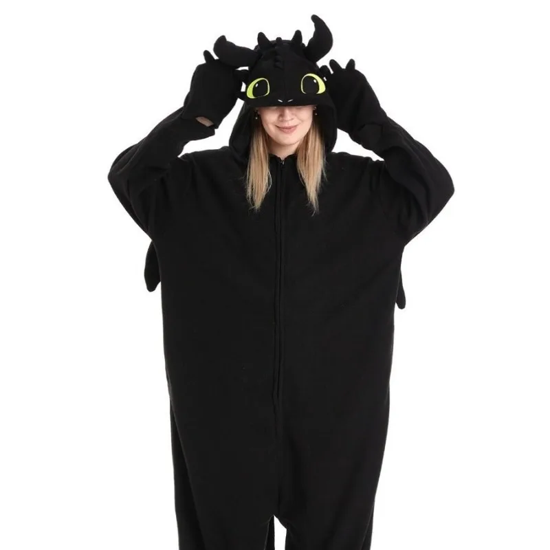 2025 pijamas de una pieza de animales de dibujos animados de terciopelo Coral de franela ropa de hogar para parejas