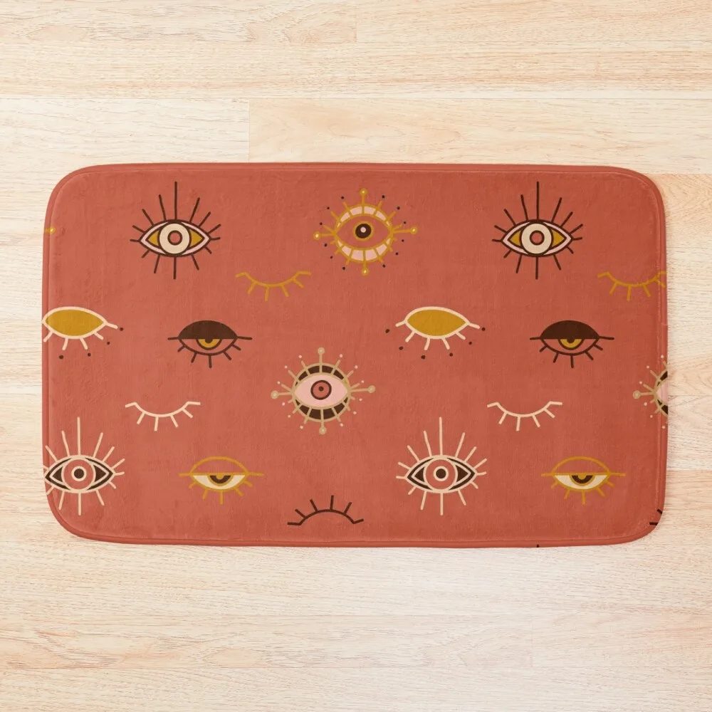 

Terracotta Evil Eyes Bath Mat Living Room Rug Bathroom Rugs And Set Carpet Living Room Mat