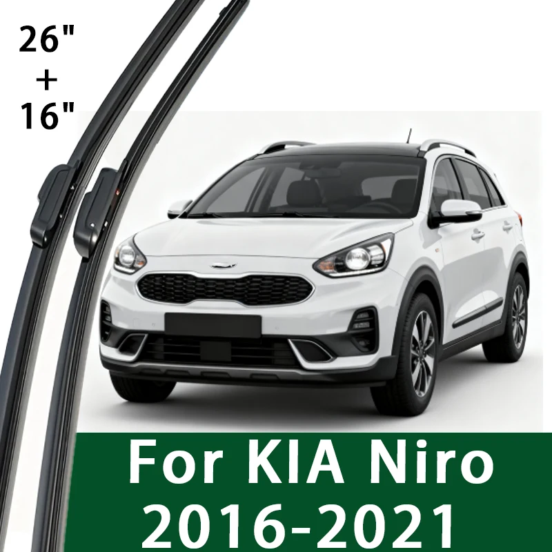 

Wiper Front Wiper Blades For KIA Niro 2016 2017 2018 2019 2020 2021 Windshield Windscreen Window 26"+16" Accessories