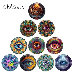 Art Paintings Evil Eyes Patterns 12mm/18mm/20mm/25mm Round photo glass cabochon demo flat back Making findings
