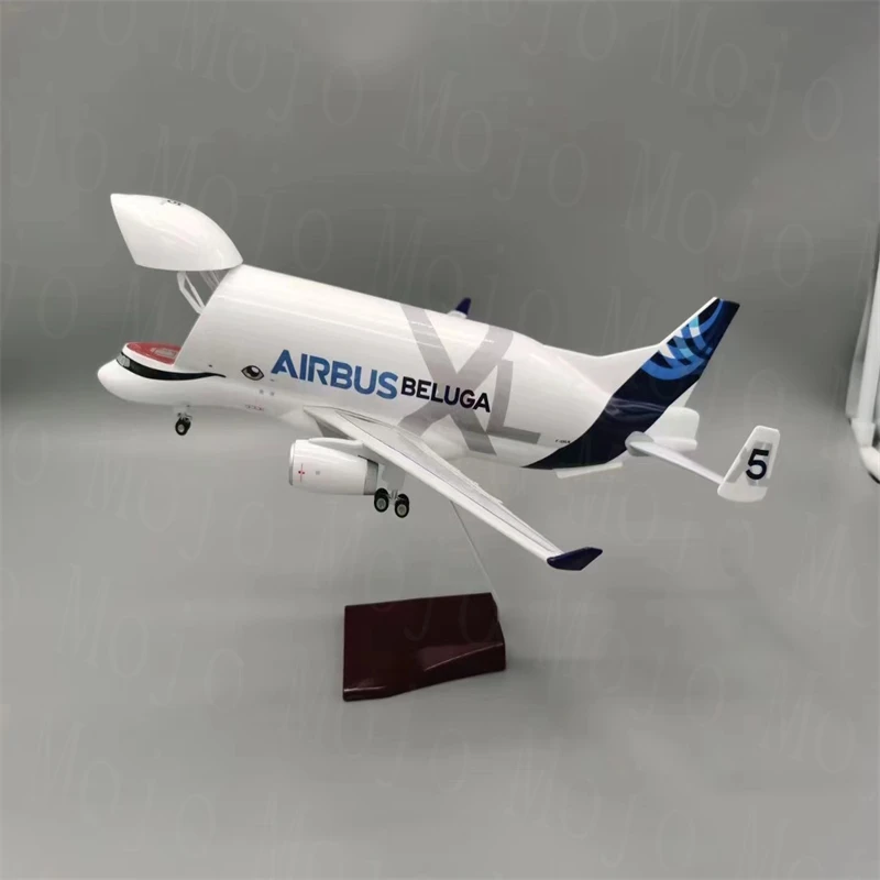 Imagem -03 - Resina Modelo de Aeronave para Decoração Home Airbus Beluga A300600 Super Transporte Aviação Colecionáveis Escala 1:150 42cm