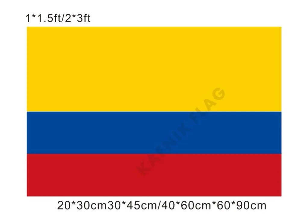 KAFNIK, 20*30cm/30*45cm/40*60cm/60*90cm small flags Colombia National Flag for Countries World Event Decorative