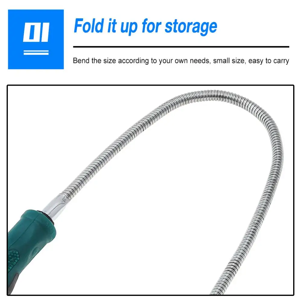 Magnetic Telescopic Pickup Tool Flexible Long Reach Spring Magnet Grab Grabber Fingers Prongs for Garbage Pick Up Arm Extension