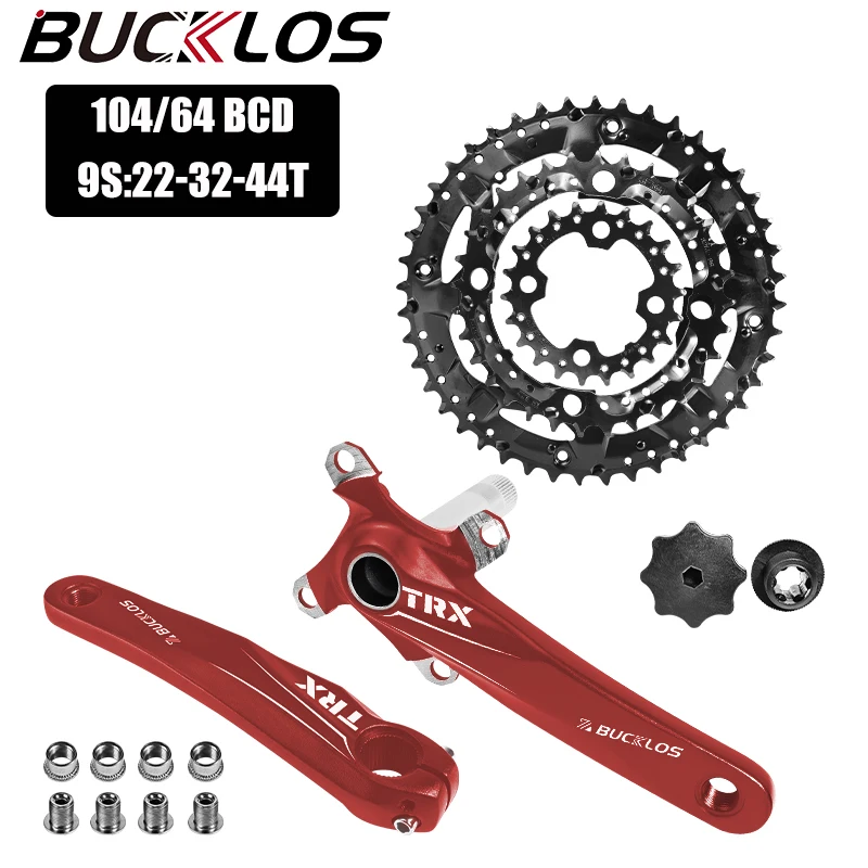 BUCKLOS Mountain Bike Crankset 2*10S 3*9S 3*10S MTB Crankset