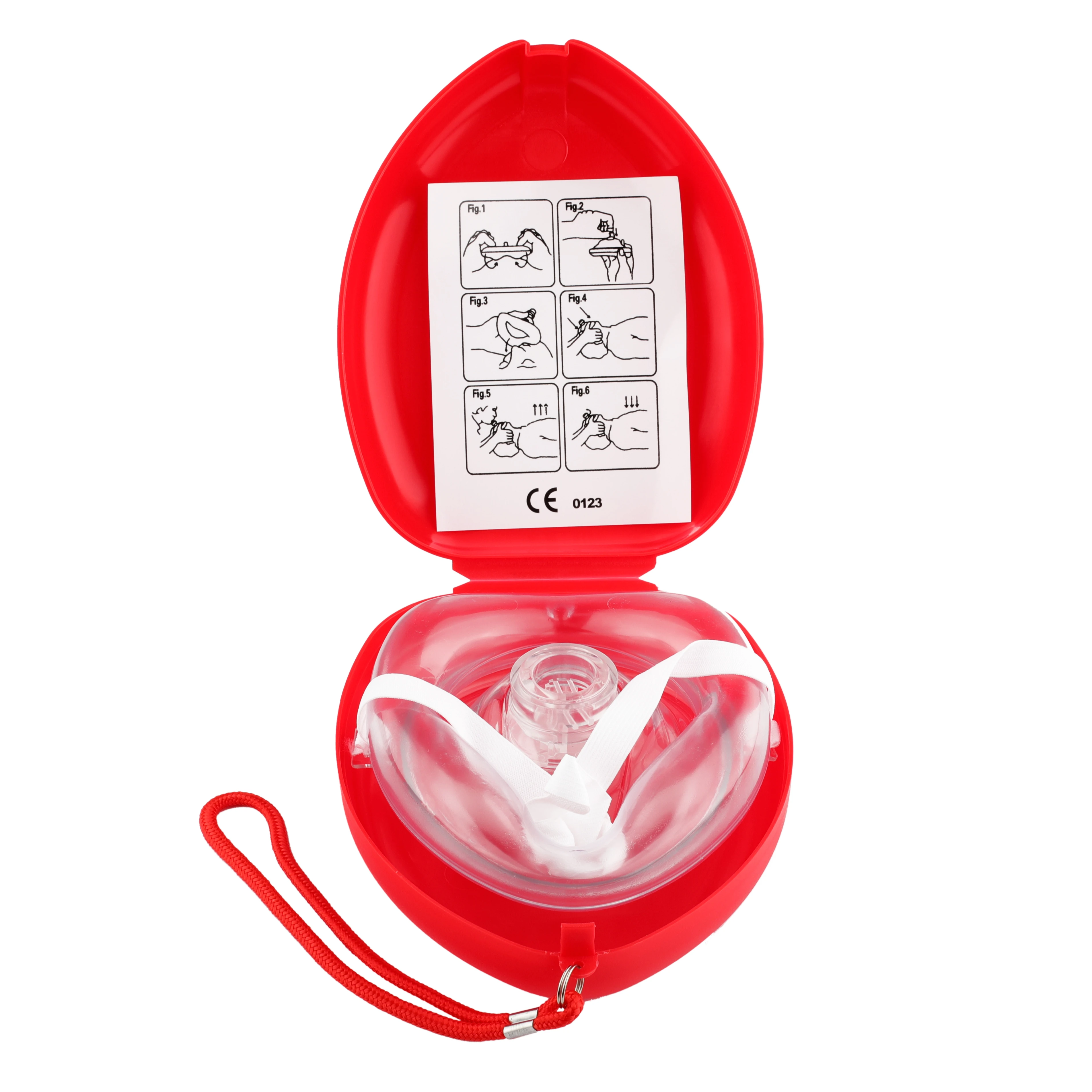 One Way Valve Cpr Masker Mond-Tot Mondmasker Gelaatsscherm Reanimatie Herbruikbare Kit Cpr Training Reddingsmasker