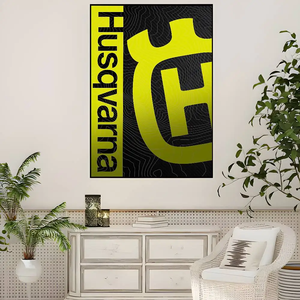 H-Husqvarnas Logo Movie Sticky Posters Vintage Room Bar Cafe Decor Nordic Home Decor view 5