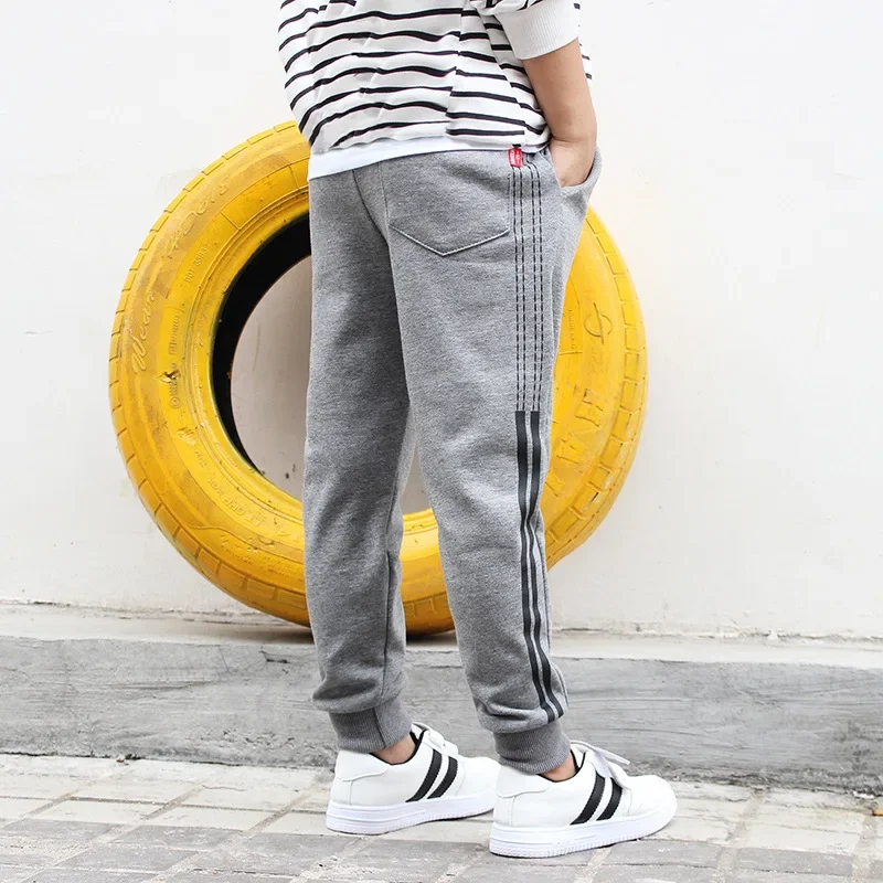 Boy Pants Korean Style Fashion Spring Autumn Cotton Sport Pants Teens Adolescent Sweatpant 10 12 Years Kids Leisure Trousers