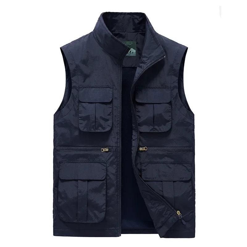 CASUMANL Brand Vest Men Fishing Summer Hunting Sleeveless Tactical Jackets Work Coats Outdoor Multi Pocket Windproof Jacket