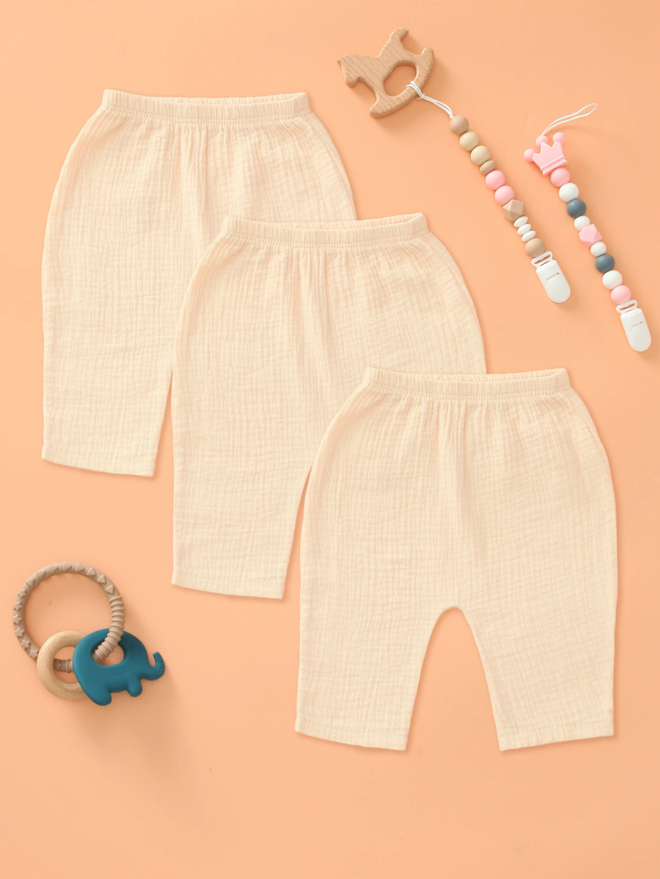 

3 упаковки милых однотонных детских штанов, спортивные штаны для малышей, леггинсы для бега для младенцев от 6 месяцев до 3 лет, мягкие хлопковые штаны для малышей