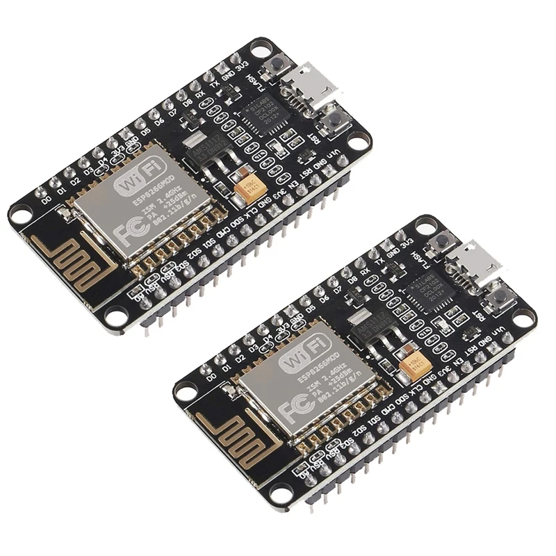 2 Piece ESP8266 Nodemcu CP2102 ESP-12E Wifi Module Internet Of Things Development Board Works Fit For Arduino IDE/Micropython