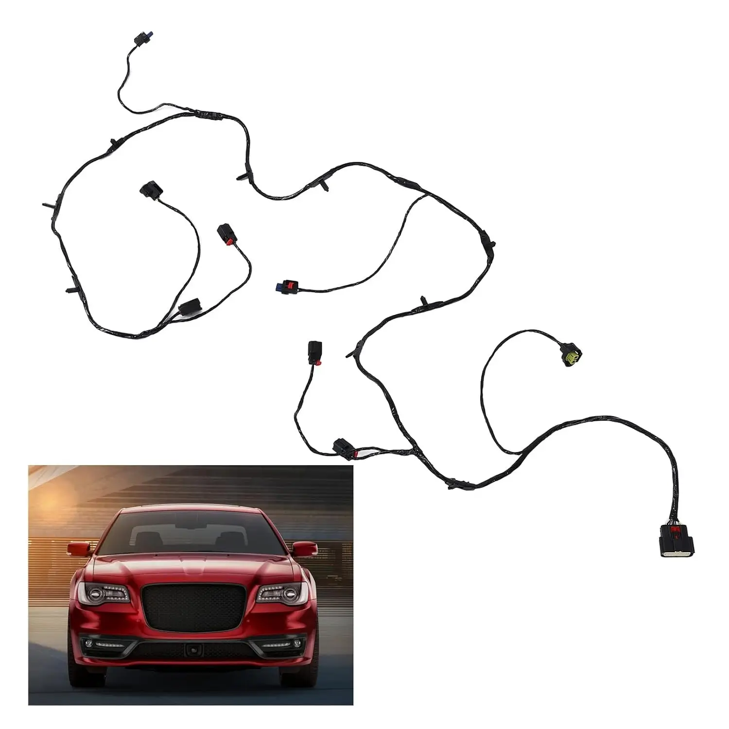 Chicote de fios de estacionamento do para-choque dianteiro 68216116AB para 300 2015-2023