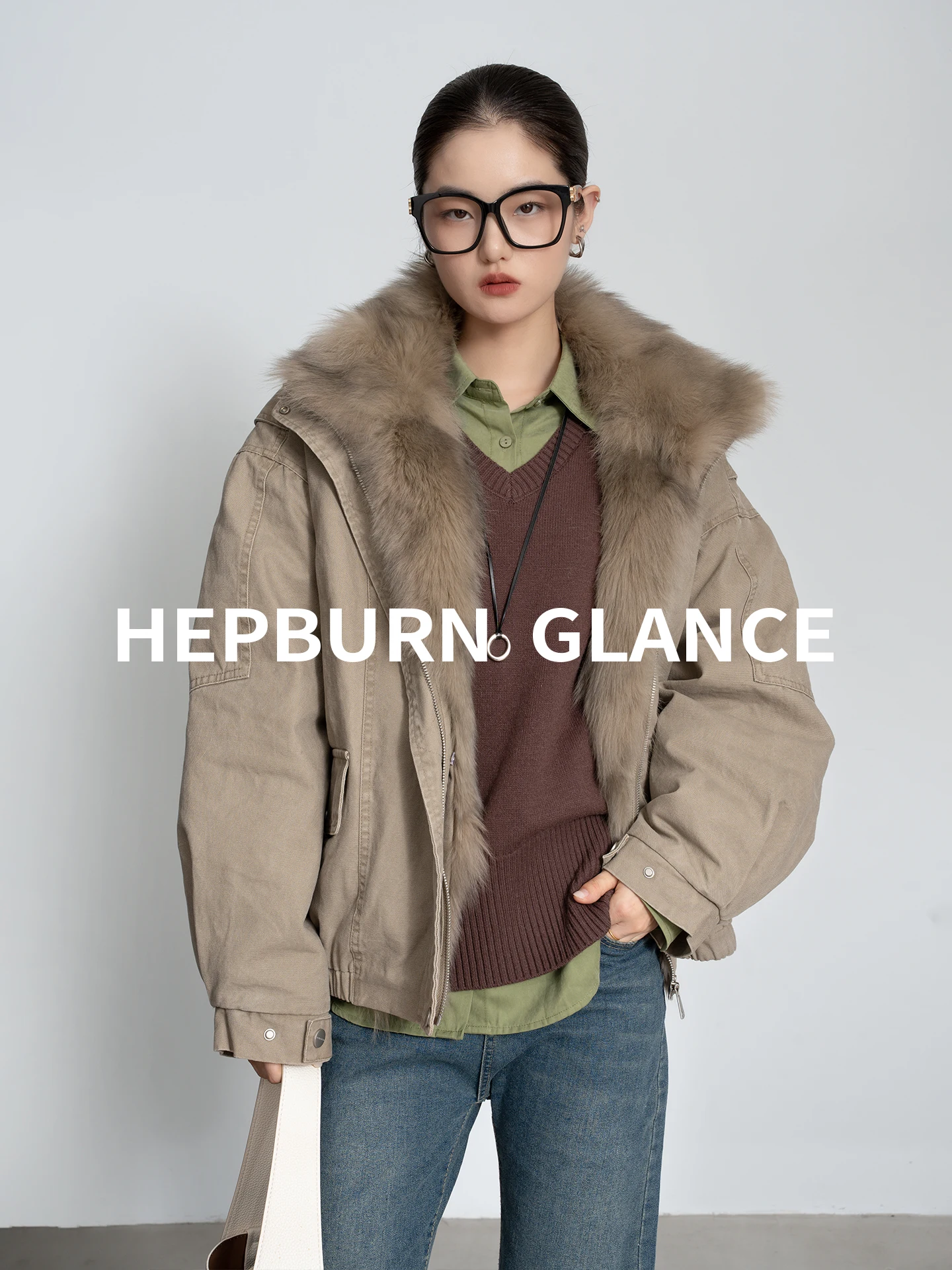 

Women's Mid-Length Biker Parka Jaet with Fur Collar 90 White Goose down Quilted Coat Long Sve Cotton Commute Sle