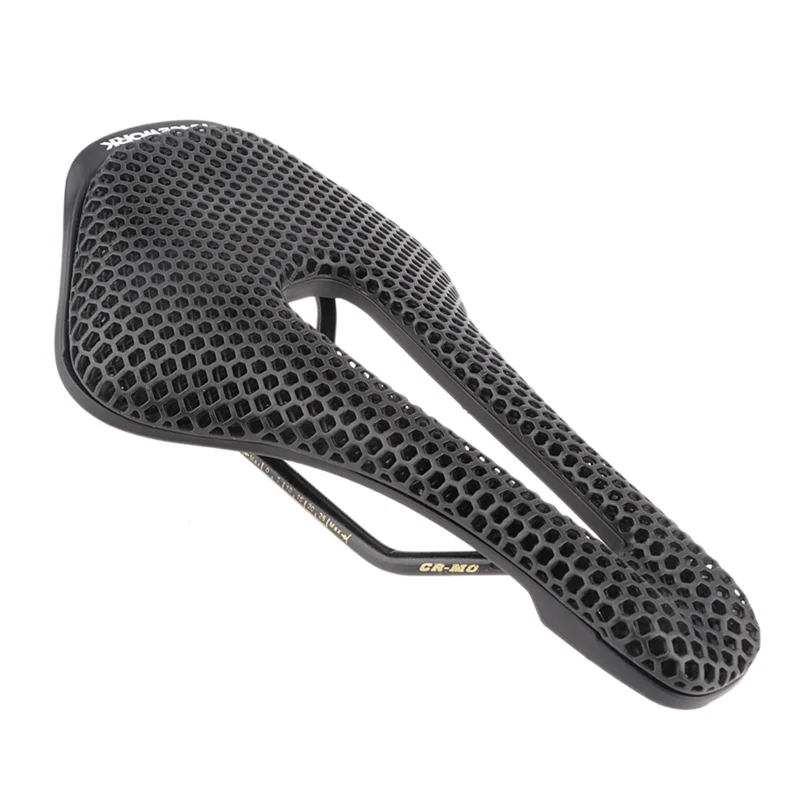 Mountain Bicycle Saddle Back Seat Cr-Mo Rail 255x150mm Honeycomb 3D Printing TPU Road MTB Bike Cushion Cycling Accessories