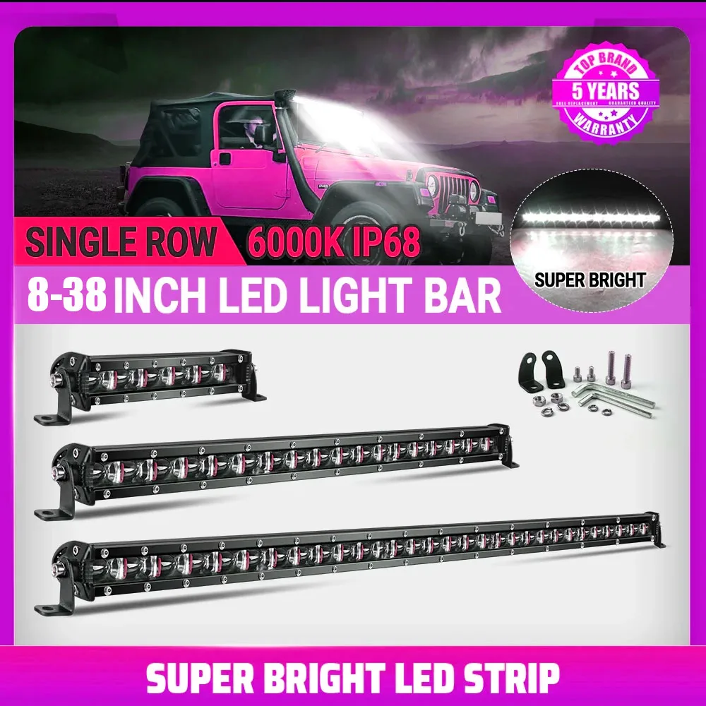 

New Cruved Slim LED Bar 20"26"32"38"44"50" LED Light Bar/Work Light for Driving Truck 4X4 UAZ 4WD ATV Car Barra 12V 24V