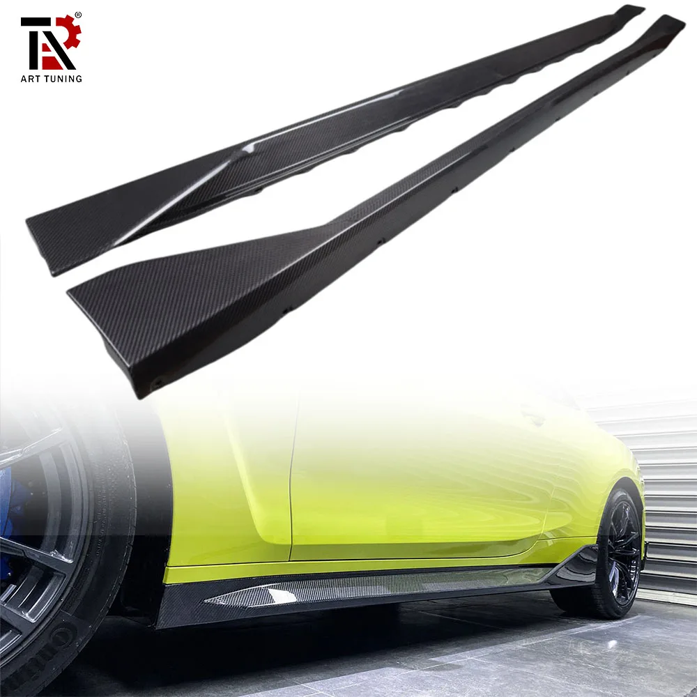 

High Quality Dry Carbon Fiber Car Side Skirts Extension For BMW M3 G80 G82 G83 M4 MP Style Competition 2021+ Side Skirts