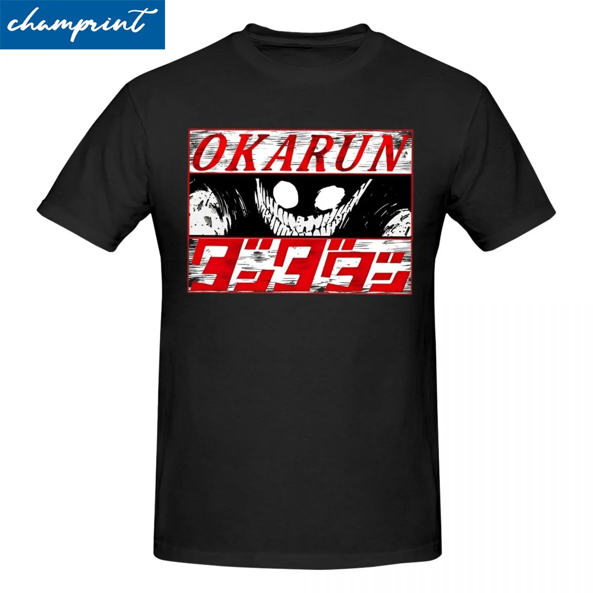 Harajuku Dandadan - OKARUN T-Shirt Men's Round Neck Short Sleeve Tops Anime Manga Cotton Summer Tops Shirts