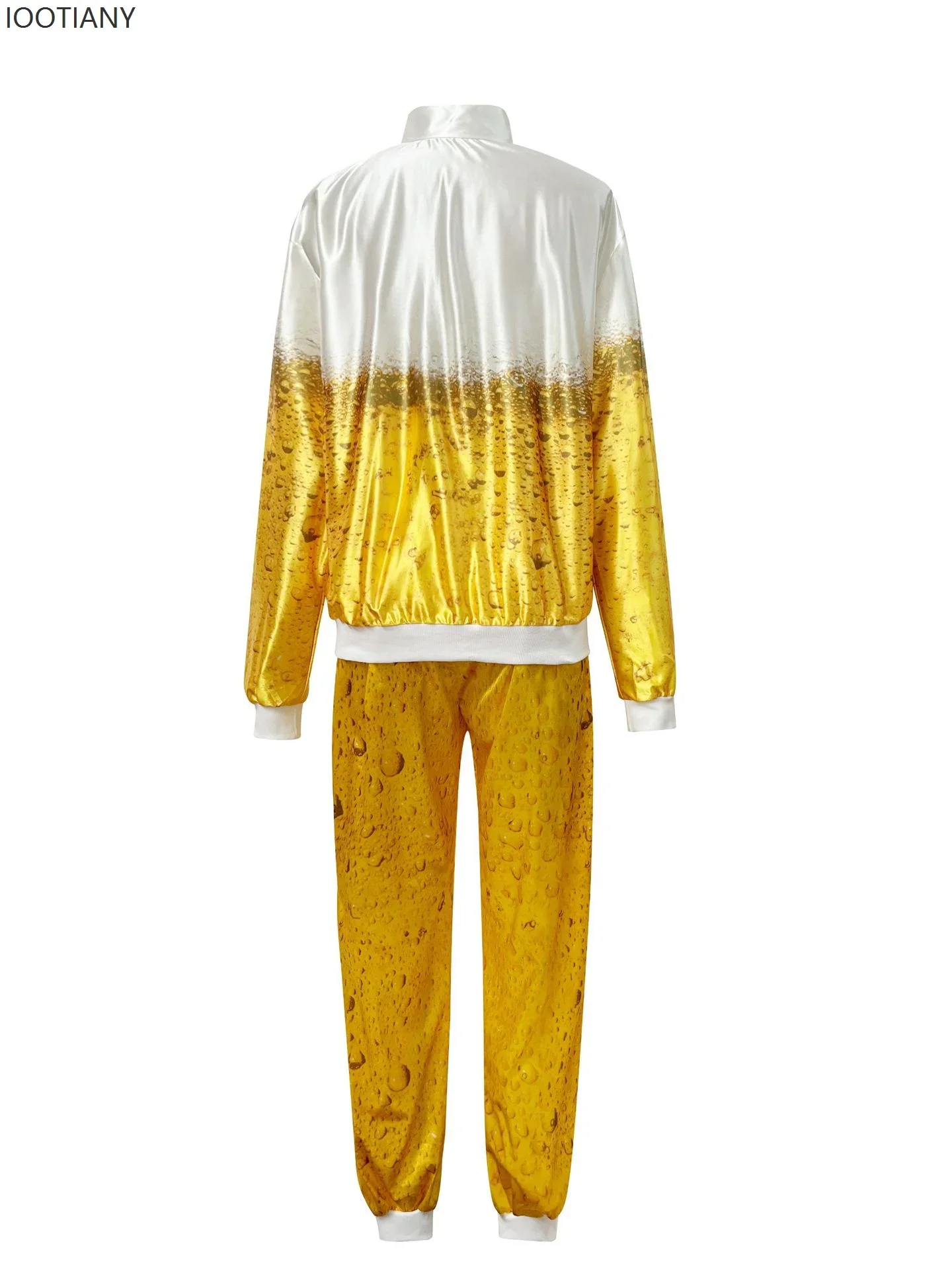 CosplayMen's And Women's Oktoberfest 80s 90s Retro Casual Wear Long Sleeve Zipper Jacket Pants Cosplay Beer Party Costume Sports