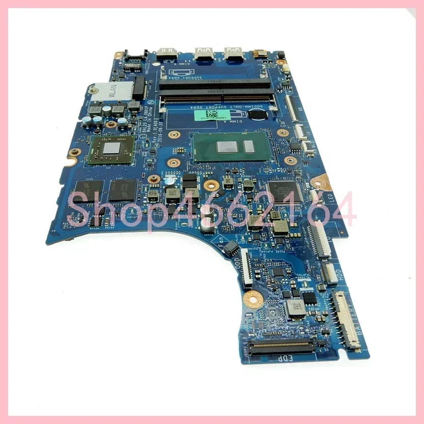 LA-D801P Met i5 i7-7th Gen CPU V2G-GPU Laptop Moederbord Voor DELL Inspiron 15 5567 5767 Notebook Moederbord CN-0KFWK9 0Y8N7H