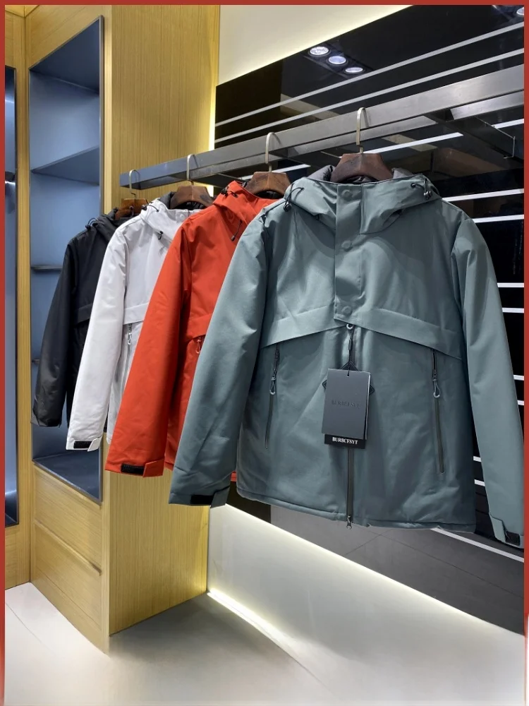 

Тяжелая мужская уличная ветрозащитная водонепроницаемая хлопковая куртка с капюшоном, теплая осенне-зимняя модная подставка, подходит для полиэтилена...