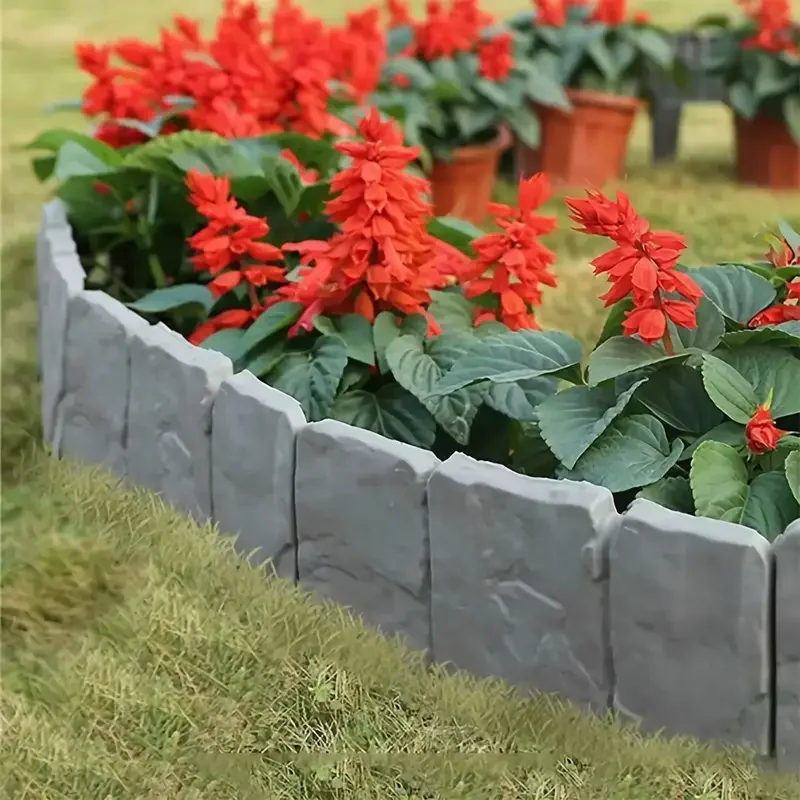 5pcs Foldable Plastic Garden Fence - Landscape Border for Yard, Lawn, Autumn Decor | Easy Install Outdoor Divider for Vegetable