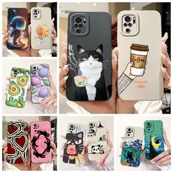 For Xiaomi Redmi Note 10 4G Case Note 10S Fashion Candy Painted Cover Soft Silicone Case For Redmi Note 10 Pro Max Note10 S Bags
