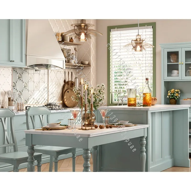 Luxury Modern Solid Wood Modular Cabinet Natural Wood Kitchen Storage Cupboard