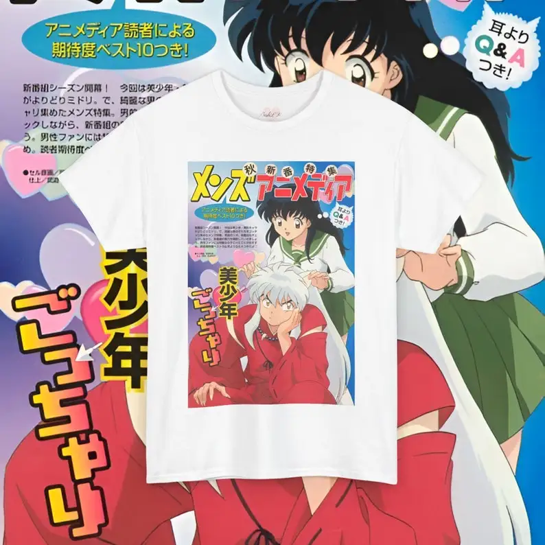 Inuyasha Shirt Vintage Anime T-Shirt Retro Manga Merch Unisex Shirts