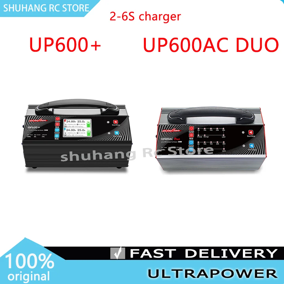 

Ultra Power UP600+/UP600AC DUO Dual Channels 2-6S 2x600W 25A LiPo LiHV Charger for RC Model UAV Agriculture Sprayer Drones