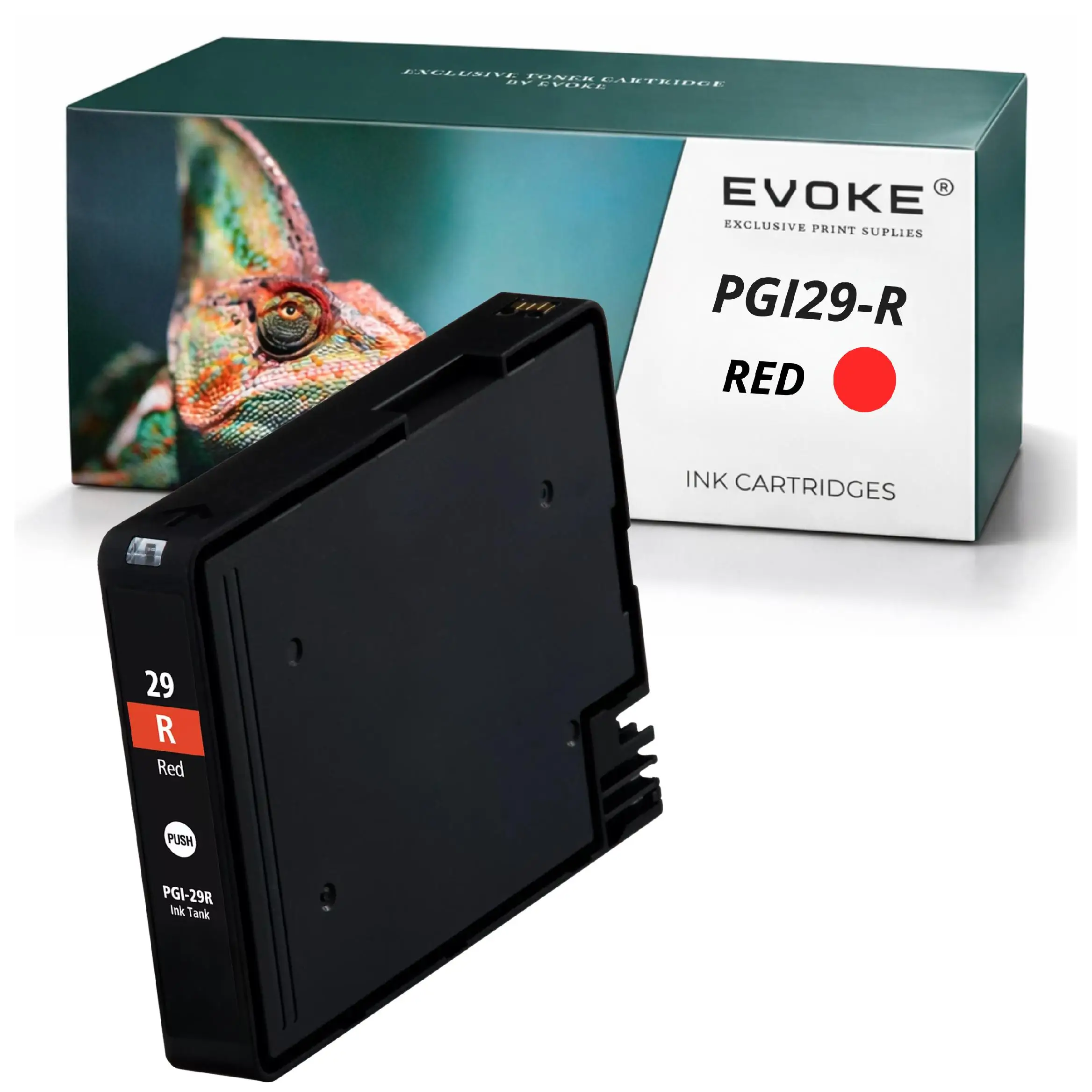 Evoke Compatibele Inkt voor Canon Pgi-29 Pgi29 4878B001 Rood Pixma Pro-1