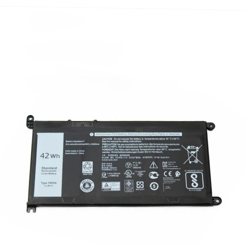 Bateria yrdd6 11.4v 42wh para dell inspiron 5480 5482 5485 5584 5488 3501 peças e acessórios para laptop baterias para laptop