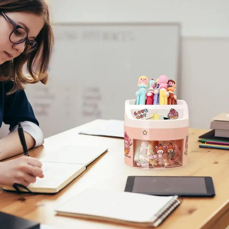 Милый держатель для ручек для стола, многофункциональный держатель для ручек, стильный настольный держатель для карандашей, креативный многофункциональный держатель для карандашей для