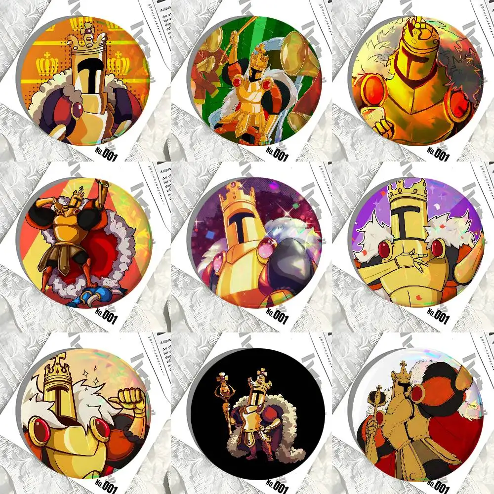 Game King Knight Shovel Knight Round Badge Lapel Pin Backpack Clothing Jewelry Accessories Gift Brooch