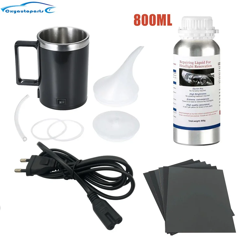 800ML Car Headlights Restoration Liquid Polymer For Headlight Polishing Repair Evaporator Liquid Fumigation Varnish Car Products