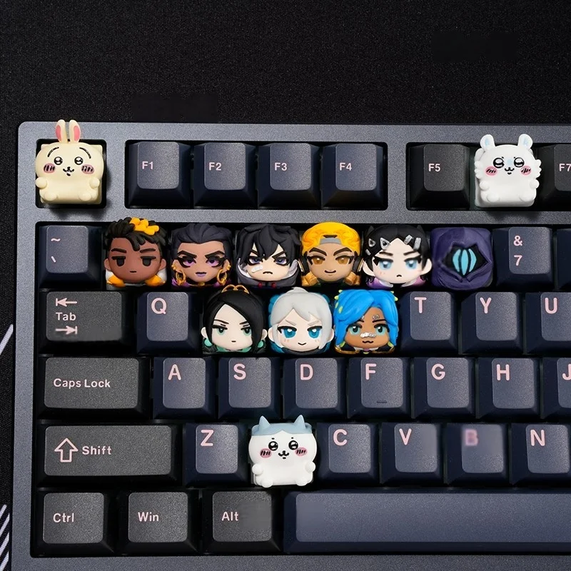 Valorant Themed Mechanical Keyboard Keycaps Jett Phoenix Gaming Peripherals Personalized Resin Material Laptop Keyboard Keycaps