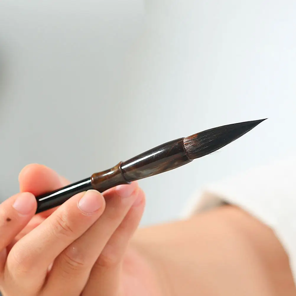 3Pcs Chinese Calligraphy Brush Pens Comfortable Wooden Handle Beginner Friendly Writing Couplets Painting Tool