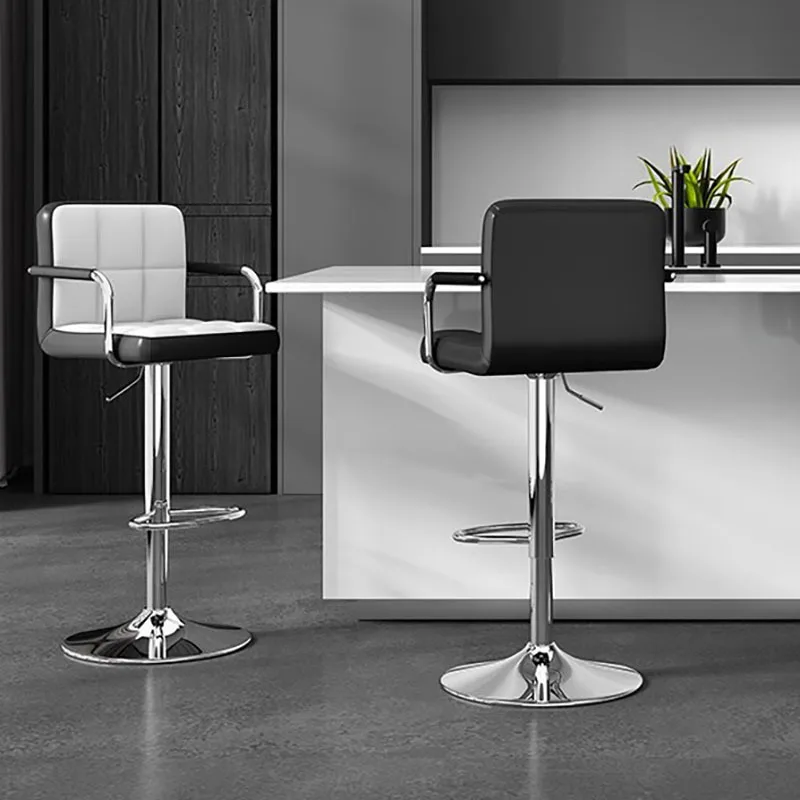 High Quality Telescopic Bar Stool Modern Nordic Recreational Black Party Chairs Adjustable Minimalist Taburetes De Bar Furniture