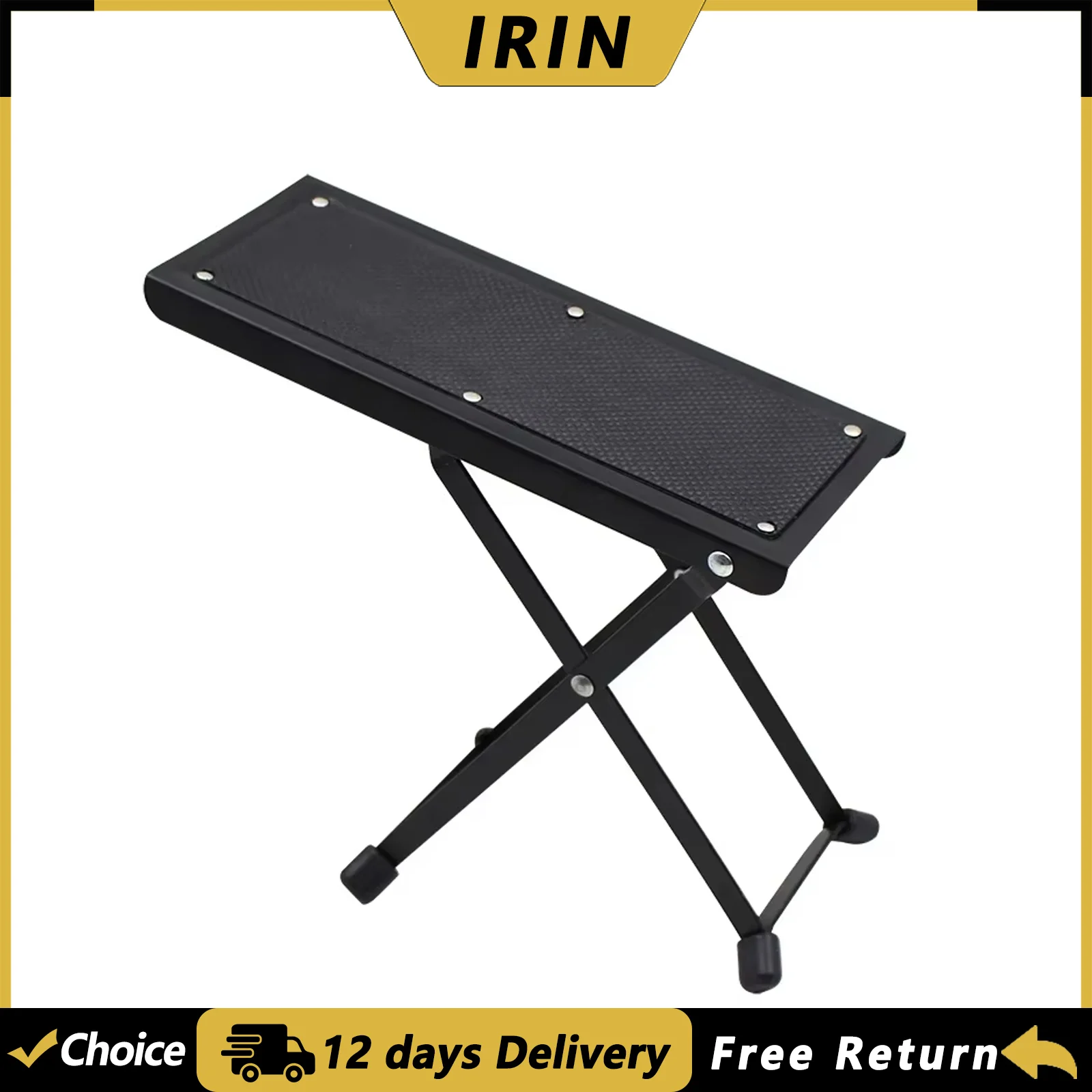 IRIN Guitar Footrest Pedal Stand Guitar Rest Support Foot Stool Adjustable Height Acoustic/Classical/Electric Guitar Accessories