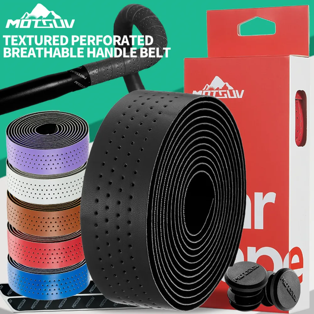 MOTSUV-Road Bike Handlebar Tape, PU EVA, Alta Elasticidade, Speed Grip Strap, Ciclismo Anti-Slip com Handle Plug, Acessórios de Bicicleta