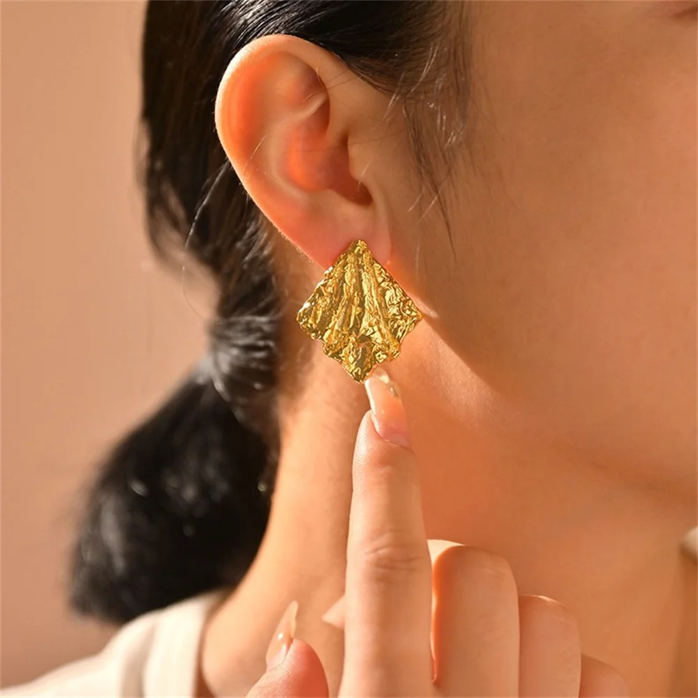 1 Pair Irregular Geometry Shape Stud Earrings Wholesale Female Gold Color Stainless Steel Earrings for Women Party Jewelry Gift