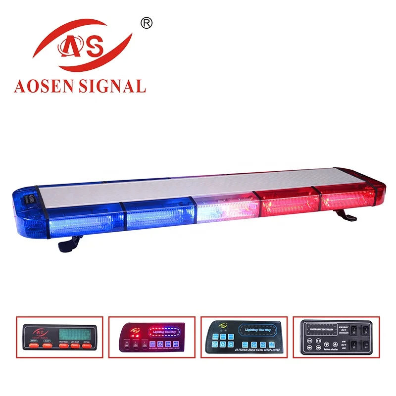 Red And Blue Automotive Rooftop 88led Safety Emergency Warning Strobe Light Bar