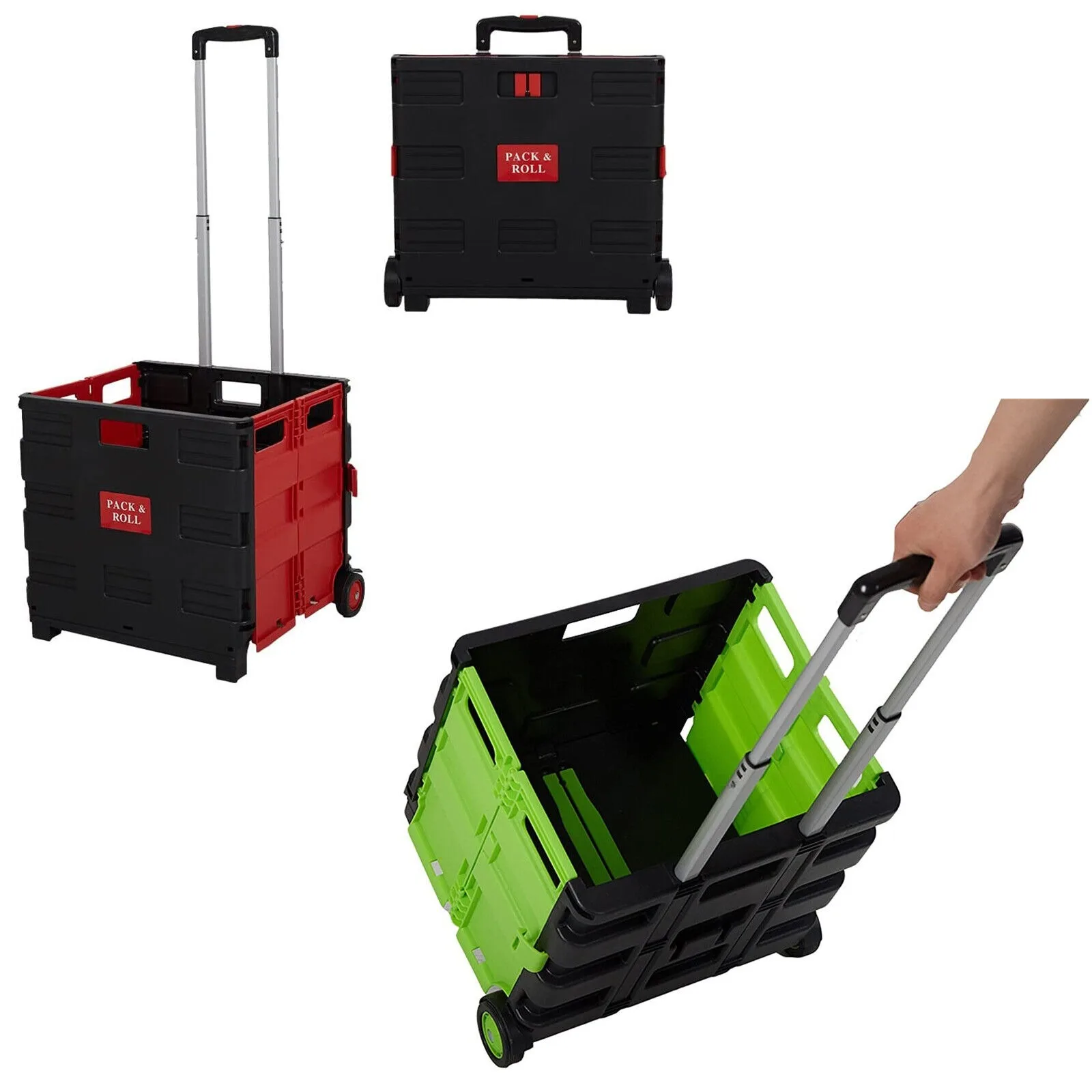 

US Folding Shopping Cart Rolling Grocery Luggage Trolley Basket Utility Bag