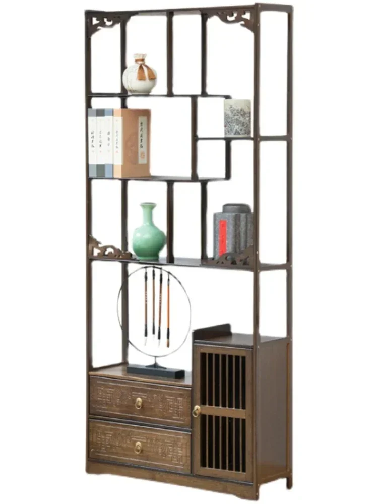 Combination Curio Shelf Ornaments Display Cabinet Hallway Solid Wood Duobao Pavilion Living Room