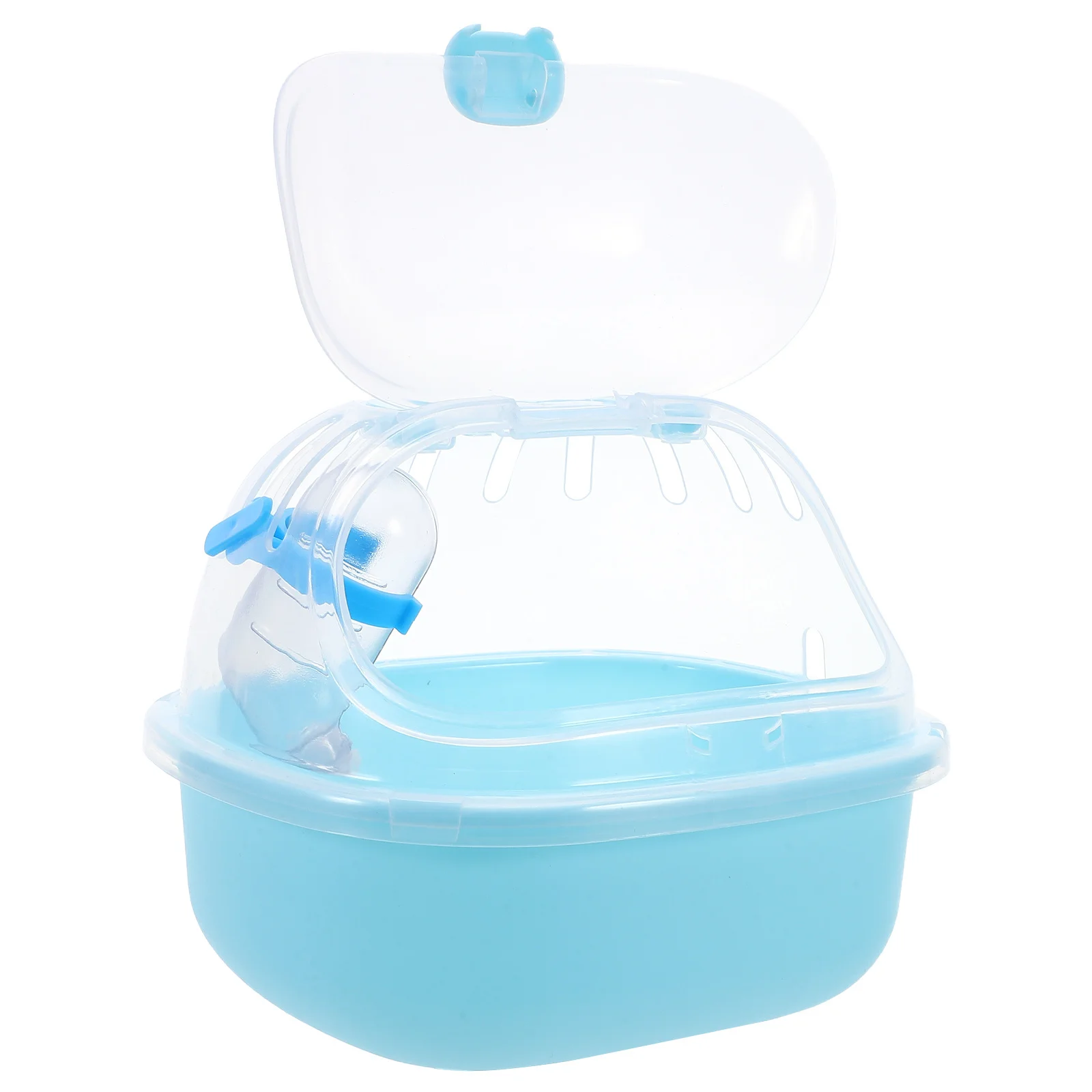 

Portable Hamster Cage With Water Bottle Transparent Travel Carrier For Small Animals Rabbit Lizard Bird Guinea Pig Mouse