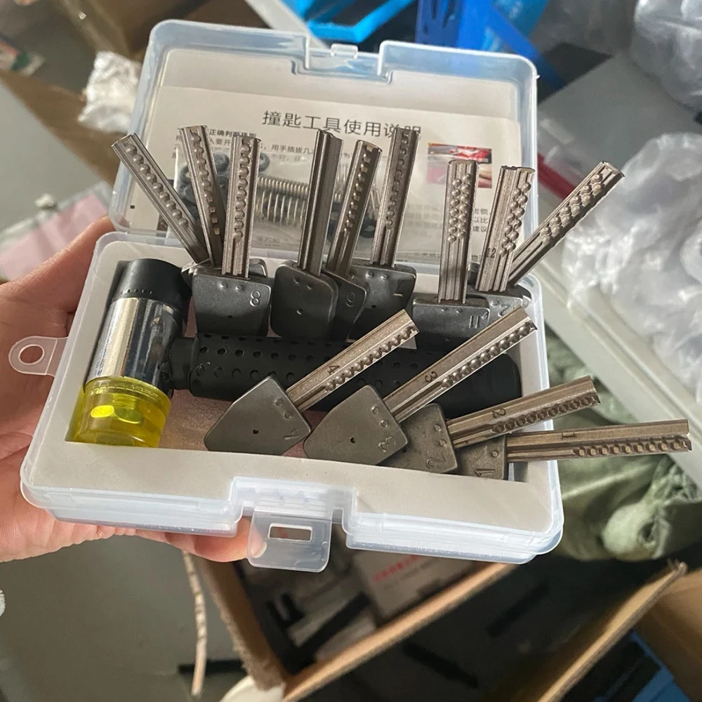 Bump lockpicking tool,Super Dimple Lock Bump Kit Locksmith Tools Lock Pick Tools
