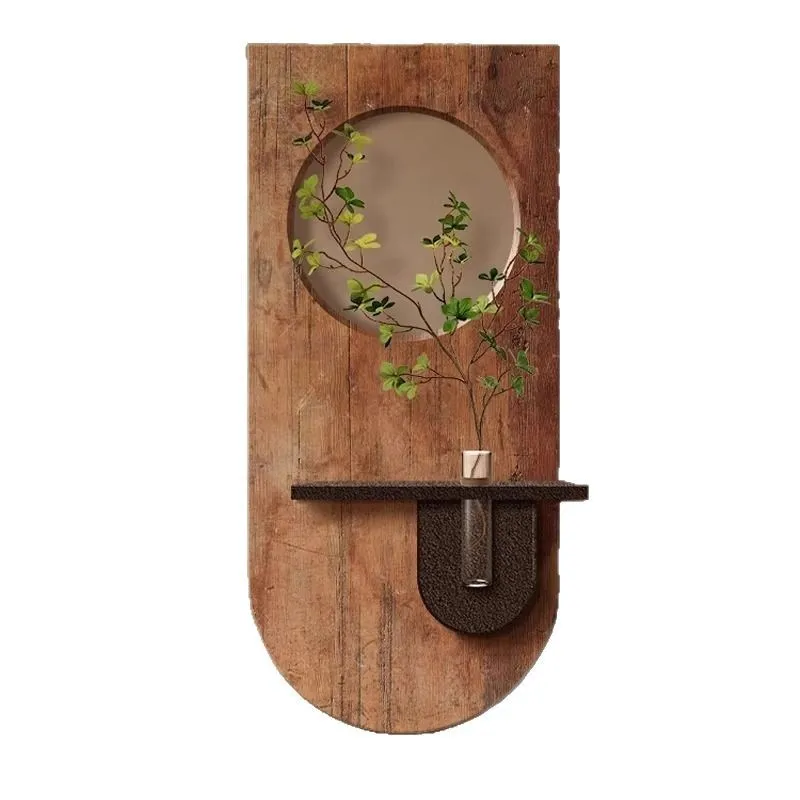 Vintage Art Mid Century Botanical Hydroponic Plant Canvas Wood LED Wall Light Entryway Corridor Home Decor Novelty New Energy view 5