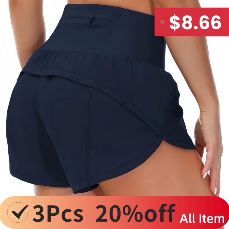 Lo High Waist Sport quick-dry Athletic Shorts for Women's Sportswear Gym Yoga Wear Female Running Cycling Short Workout Clothes