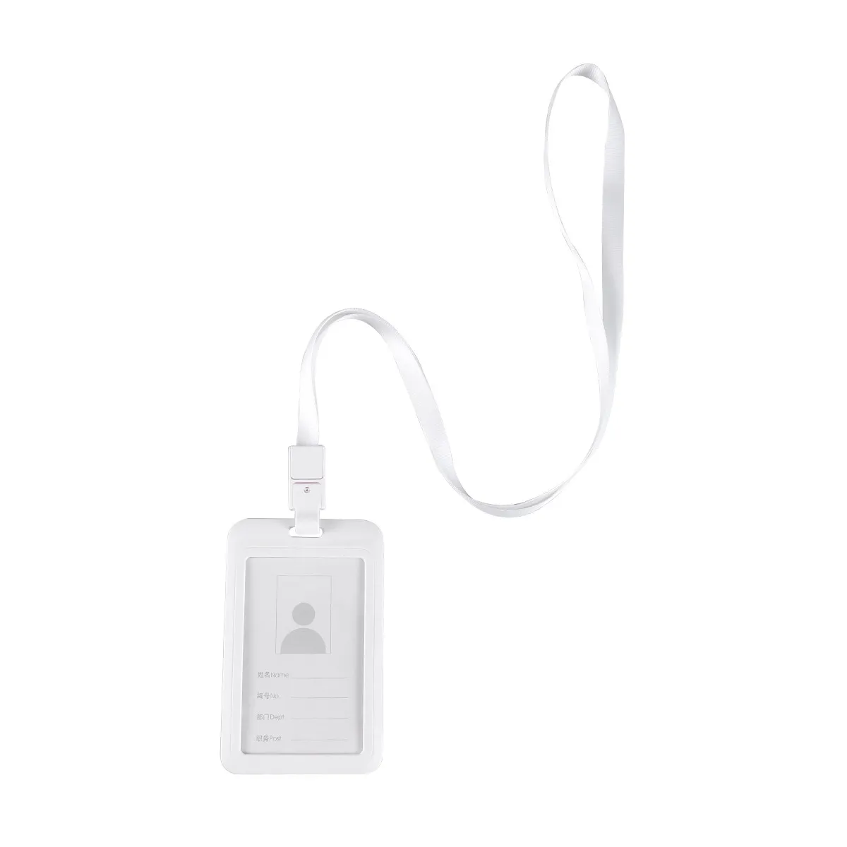 Reliable Plastic Badge Holder Lanyard Featuring Clear Front Visibility Window Insertion Removal Perfect for Id