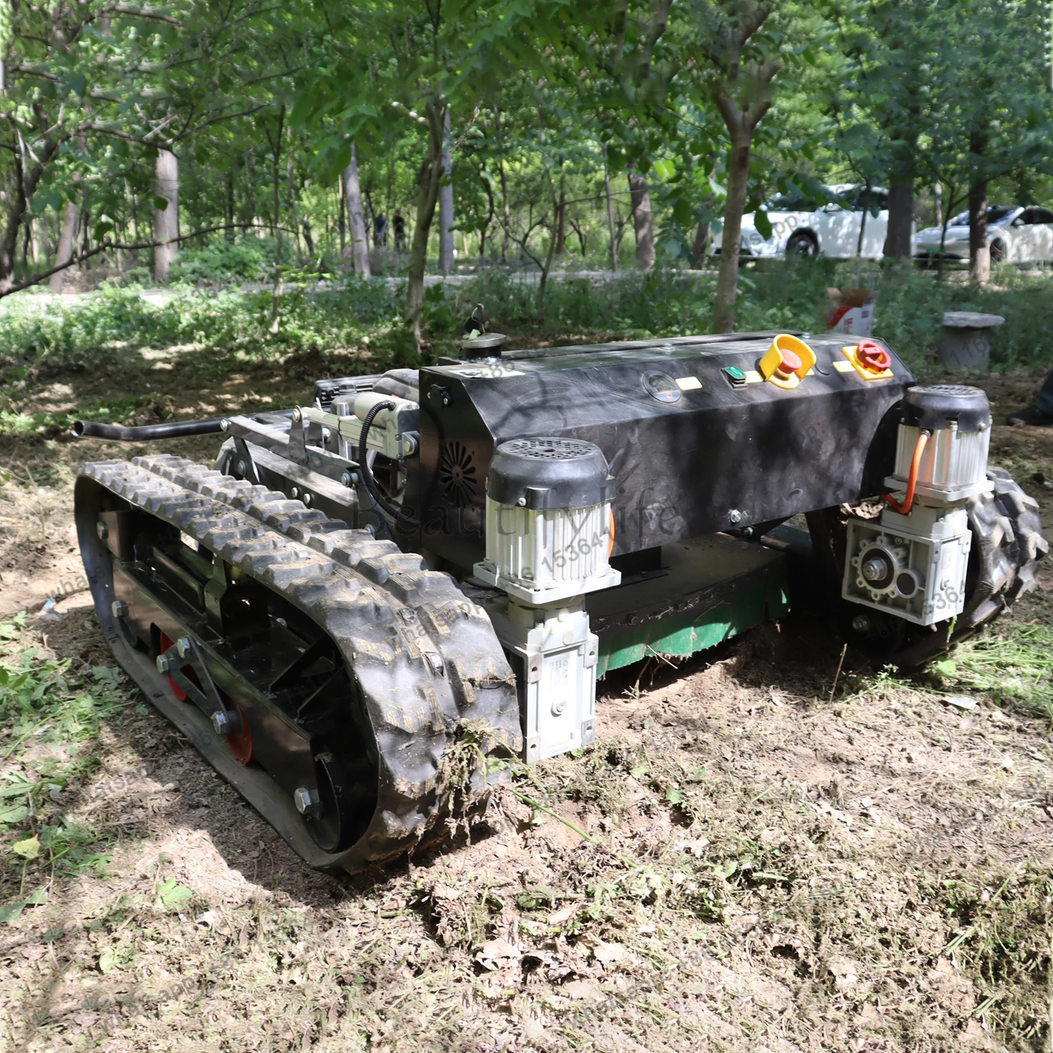 All Terrain Lawn Remote Control Mower - Powerful Crawler Self-Propelled Intelligent Path Planning Remote Control Electric