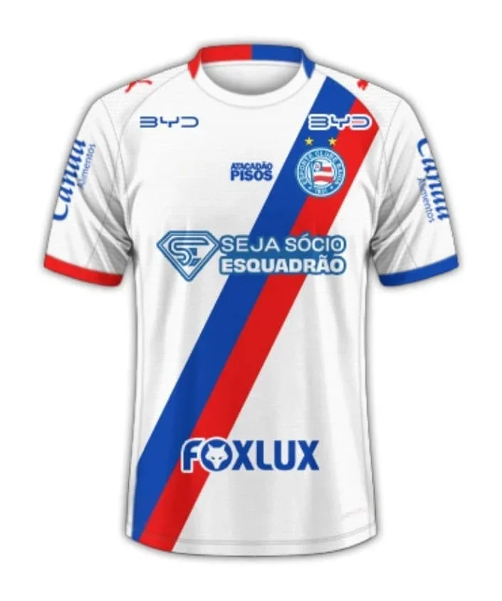Bahia Auswärtstrikot 2026-2027 Saison Kurzarm Fußballshirt Schnelltrocknend Unisex Erwachsene Herren Sport-Top Familien-Set – Detail 3